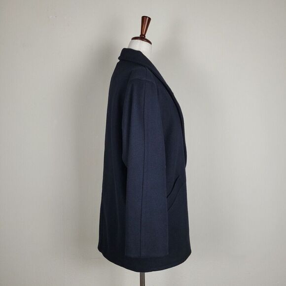 Preston & York Coat Womens 6 Black Wool Vintage Classic Double Breasted - Picture 2 of 6